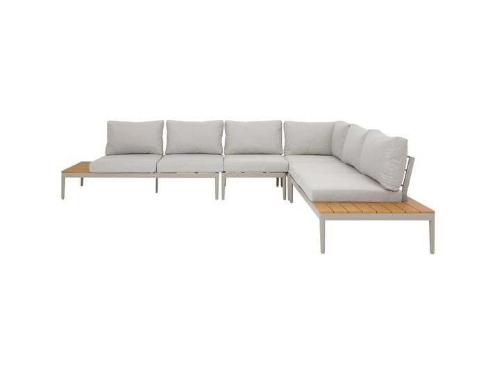 Gartenlounge Florida hellgrau Aluminium B 246.5 cm T 246.5 cm - Gartenlounge - Wetterfeste Gartenmöbel & Accessoires