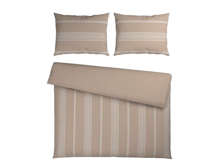 Esposa Bettwäscheset, Beige, Textil, Karo, 200x210 cm, pflegeleicht, atmungsaktiv, hautfreundlich, schadstoffgeprüft, bio, Heimtextilien, Bettwäsche, Bettwäsche, Flanell Bettwäsche