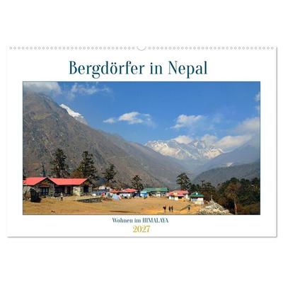 Wohnen im HIMALAYA (Wandkalender 2027 DIN A2 quer), CALVENDO Monatskalender