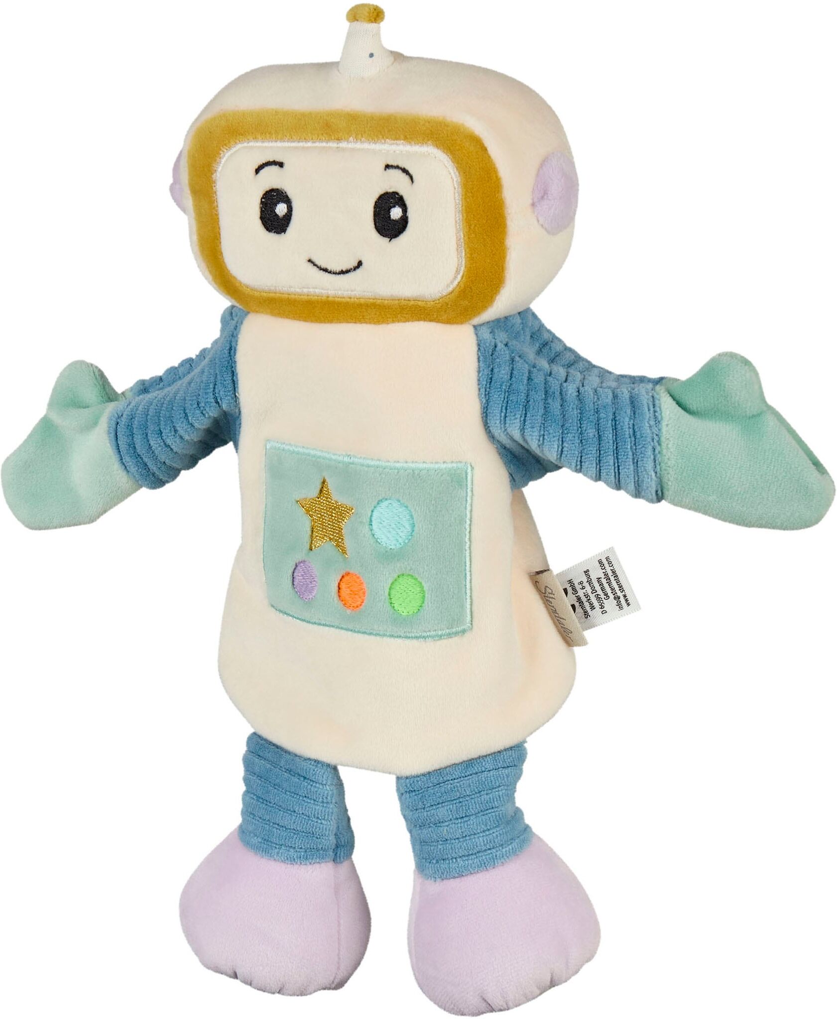 Handpuppe STERNTALER "Roboter Robbie", bunt (kunterbunt), Puppen, Kinder, Baumwolle, Polyester
