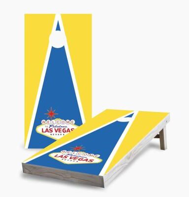 Skip's Garage Las Vegas Triangle Cornhole Boards