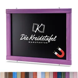 Die Kreidetafel Manufaktur Magnetische Kreidetafel - Magnettafel mit Holzrahmen / Flieder 100x50cm