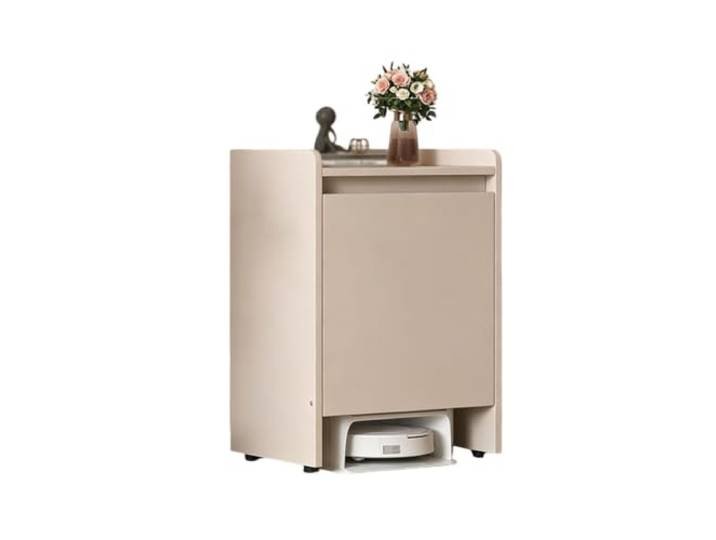 Dexinhdh Aufbewahrungsschrank für Saugroboter/Regal für Saugroboter Passend für die meisten Saugroboter-Stationen – für Wohn- oder Schlafzimmer(Gray,50 x 45 x 75 cm)