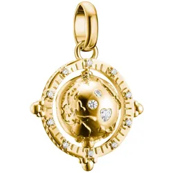 Thomas Sabo CC1348-M01-14 Charm-Anhänger Globus Goldfarben