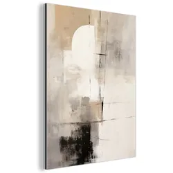 METALLBILD Abstrakt - Kunst - Grau 30x40 cm