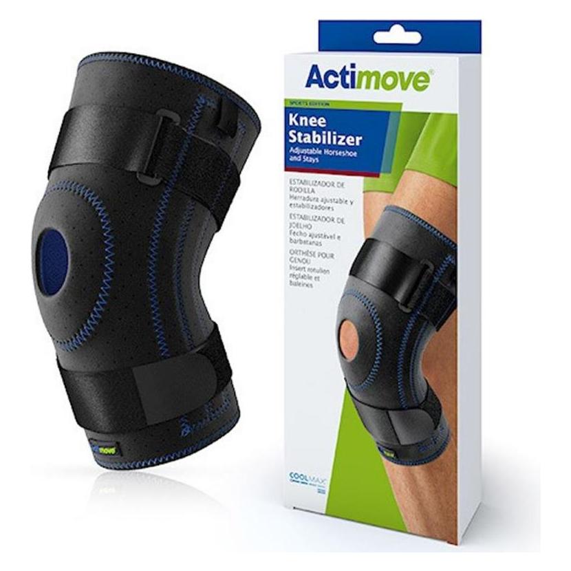 Sunflex Actimove Knee Stabilizer Adjustable Horseshoe And Stays - Black, Size Small (S) (7245301)