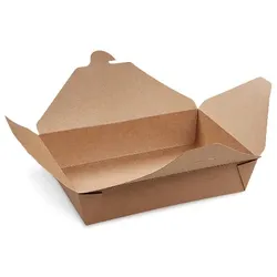 SWS 200 Braune Faltboxen Asiaboxen 195x138x48 mm 1400ml Foodboxen Pommesboxen