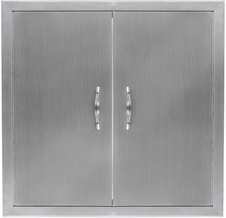 Blue Elephant BBQ Access Door, Outdoor Kitchen Double Door, 304 Stainless Steel Flush Mount Door for BBQ Island, Grilling Station, Outside Cabinet Stainless Steel 61cm H X 61cm W X 10.2cm D