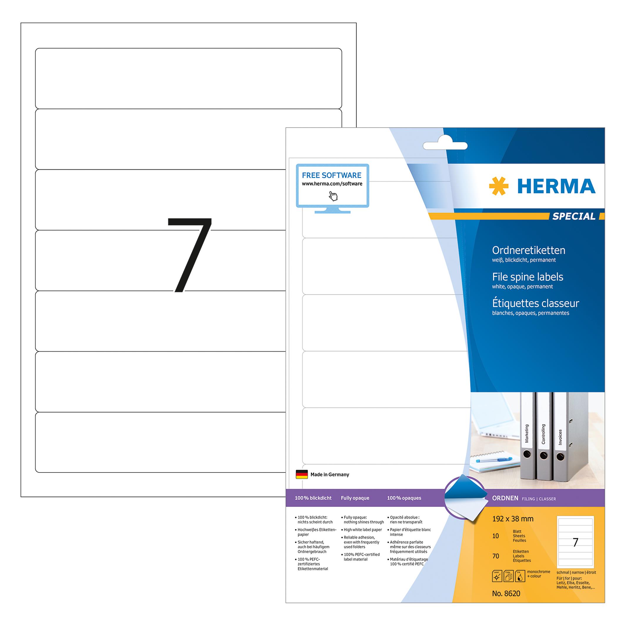Herma Ordneretiketten A4 (8620)