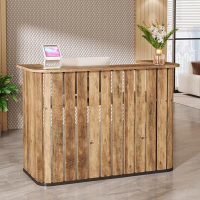 Bluebell Reception Desk with Counter, Retail Checkout Counter Table, Modern Front Desk