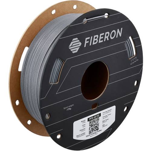 Polymaker FM02001 Fiberon PPS-GF20 Filament PPS-GF Glasfaserverstärkt, hitzebeständig, flammhemmend 1.75mm 500g Grau 1St.