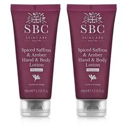 SBC Spiced Saffron & Amber Hand & Body Lotion Duo 2x 100ml