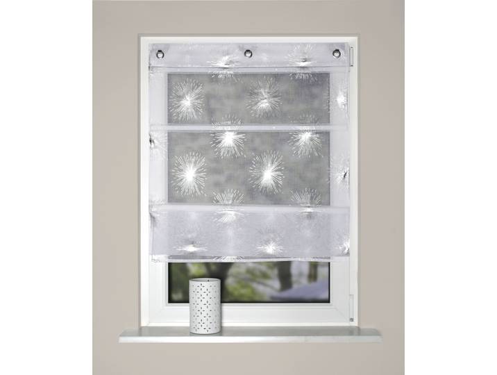 Magnetrollo HOME WOHNIDEEN FELISHA , silber, B:45cm H:130cm, Obermaterial: 100% Polyester, Raffrollos, Magnetrollo, Foliendruck