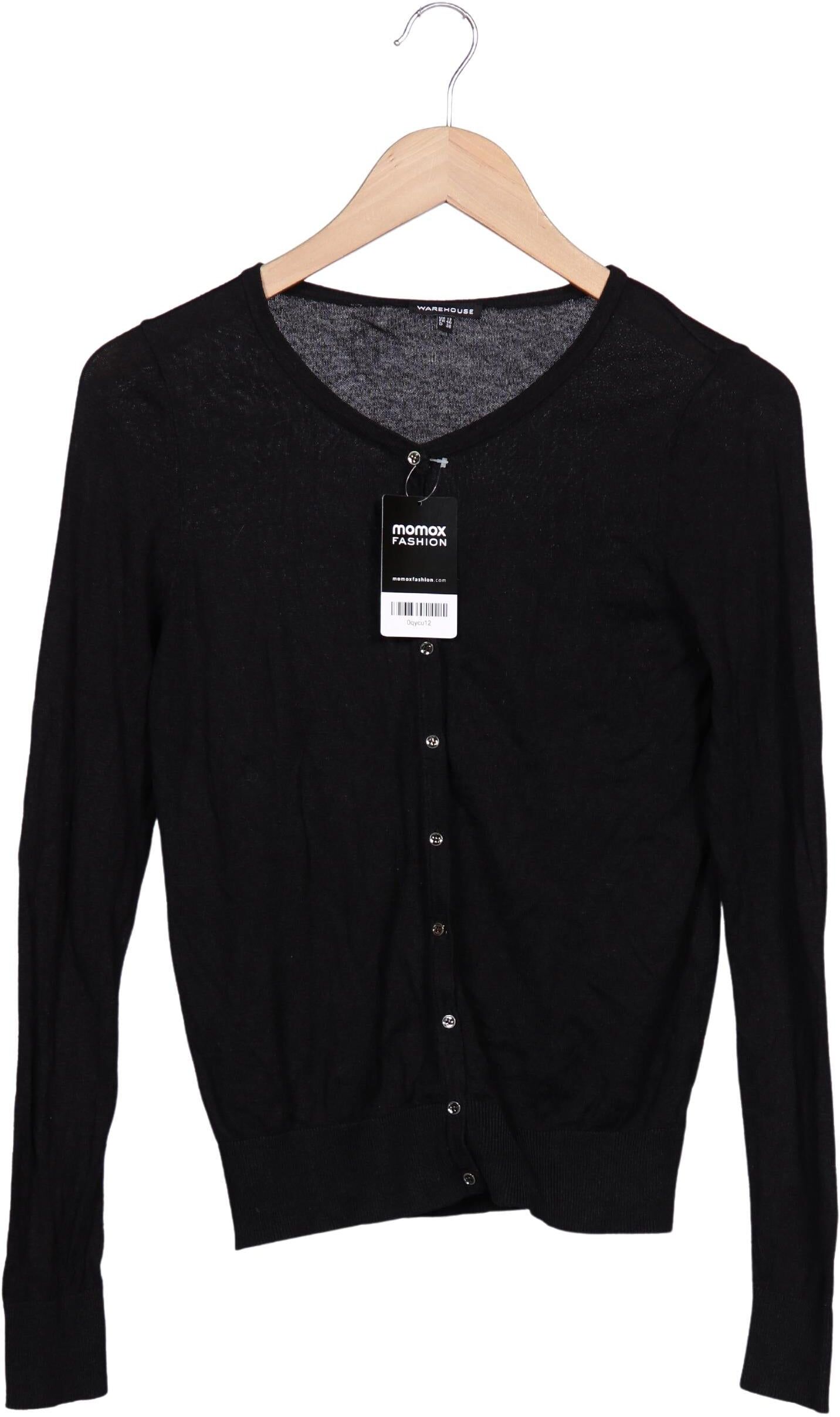 Warehouse Damen Strickjacke, Schwarz, Gr. EU 38, kein / Etikett - Second Hand