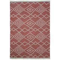 Outdoorteppich Rubik rot/grau B 160 x L 230 cm 160x0.5