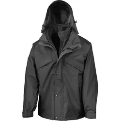 Result Herren 3-in-1 'Zip & Clip' Jacke Winter-Jacke R068X black 3XL