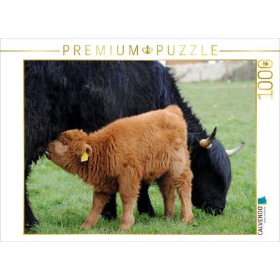 CALVENDO Puzzle Das hungrige Jungtier schätzt nicht nur den Schutz durch die Mutter, sondern auch ihre Milch. | 1000 Teile Lege-Größe 64x48cm