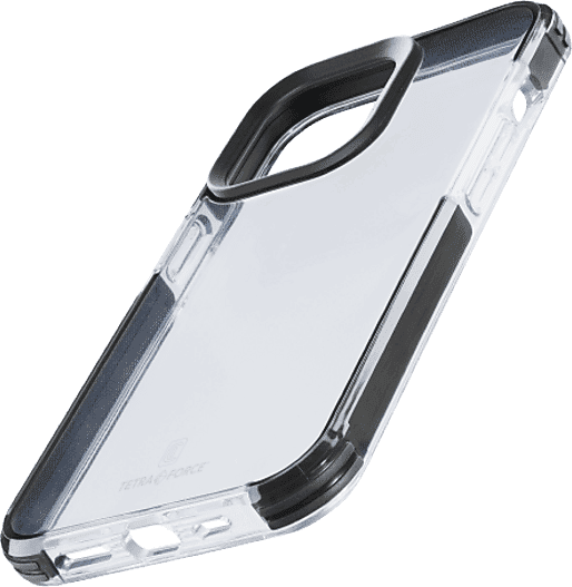Funda móvil - CellularLine TETRA, Para Apple iPhone 15 Plus, Material Versaflex™, Transparente