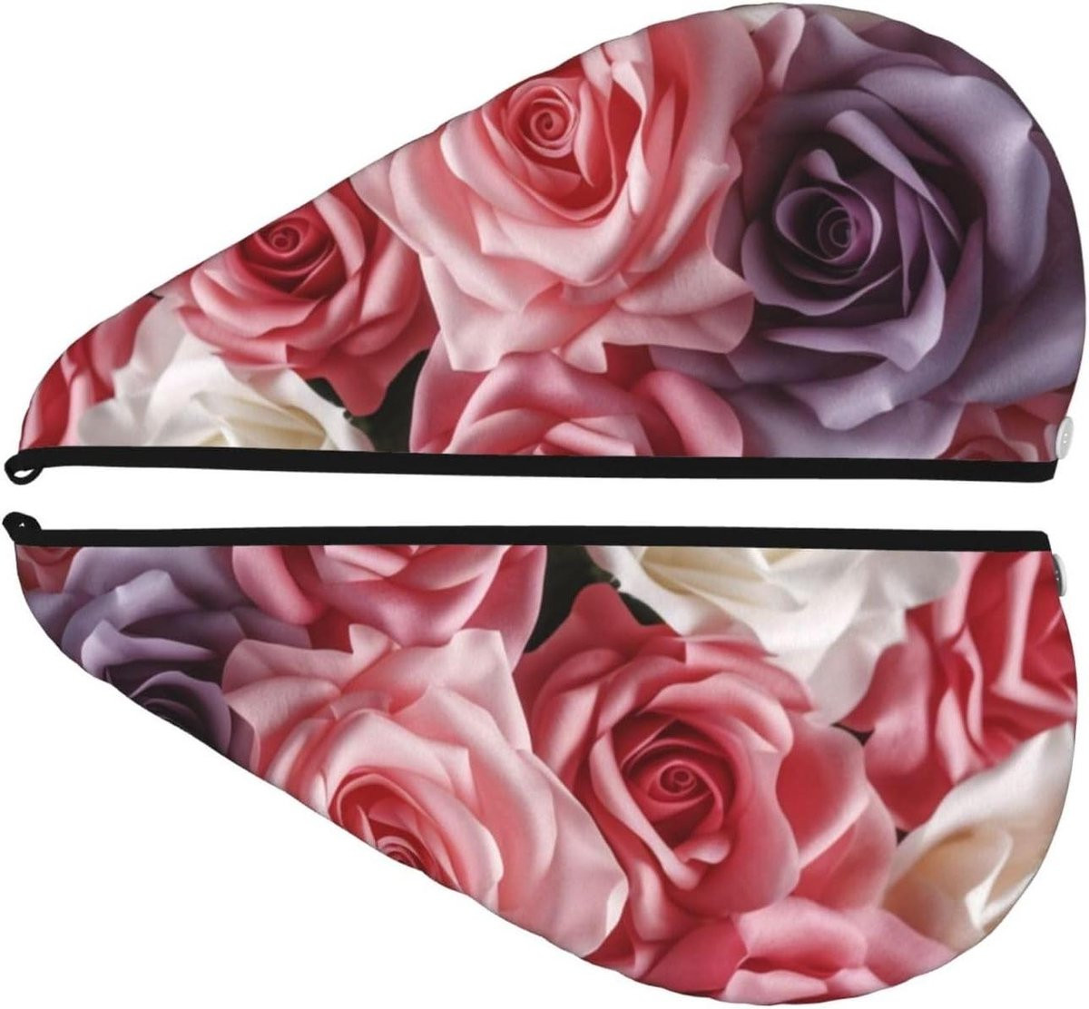 Zwarte Haar Handdoek Wrap - Super Absorberende Haartulband - 64 x 26 cm