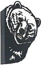IH Casa Decor Metal Black Wall Decor Peeping Bear