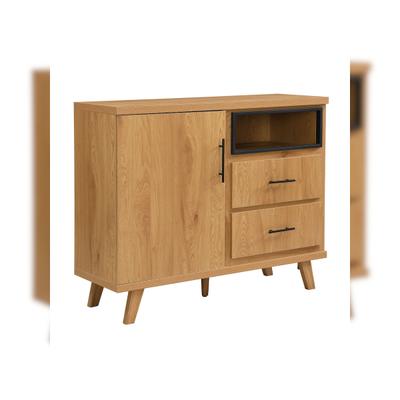 Sideboard BASSANO MDF in Eichenoptik mit Stauraum 116 x 40 x 95 cm Eichenoptik | Kadima Design
