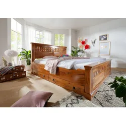 Bett Akazie 180x200x114 honig lackiert OXFORD #0310
