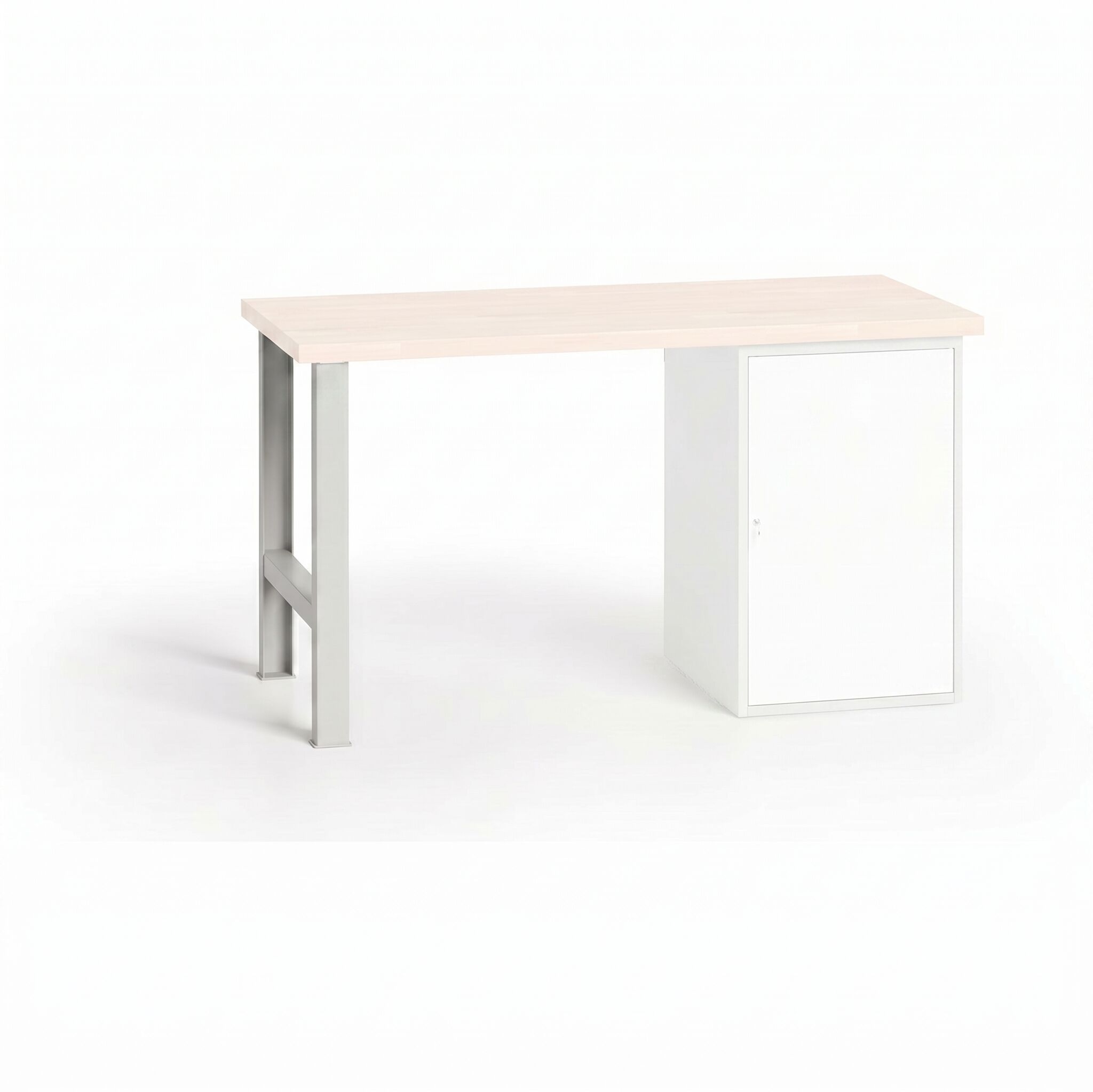 B2B Partner Metallbein für Werkbänke G7, fest, Höhe 810 mm, grau