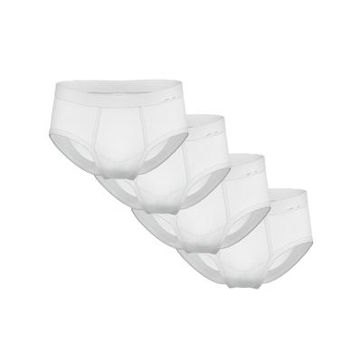 Slip AMMANN "4er Pack Slip mit Eingriff Day Classic", Herren, Gr. 6, weiß, Obermaterial: 100% Baumwolle CO., Unterhosen Slip