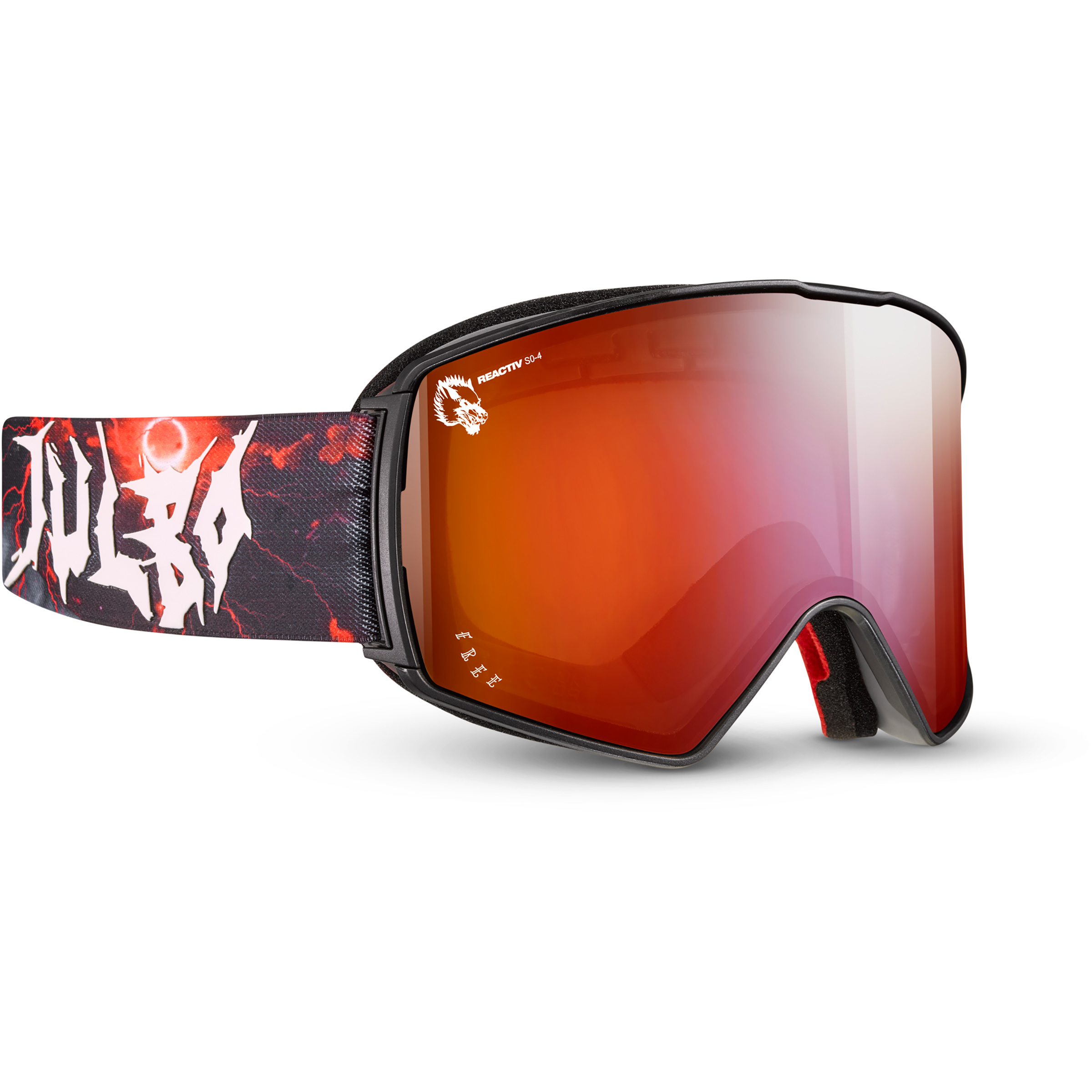 Julbo Launcher Reactiv 0-4 High Contrast Skibrille Skibrillen schwarz-rot-aurelien lardy Größe XXL Trekking