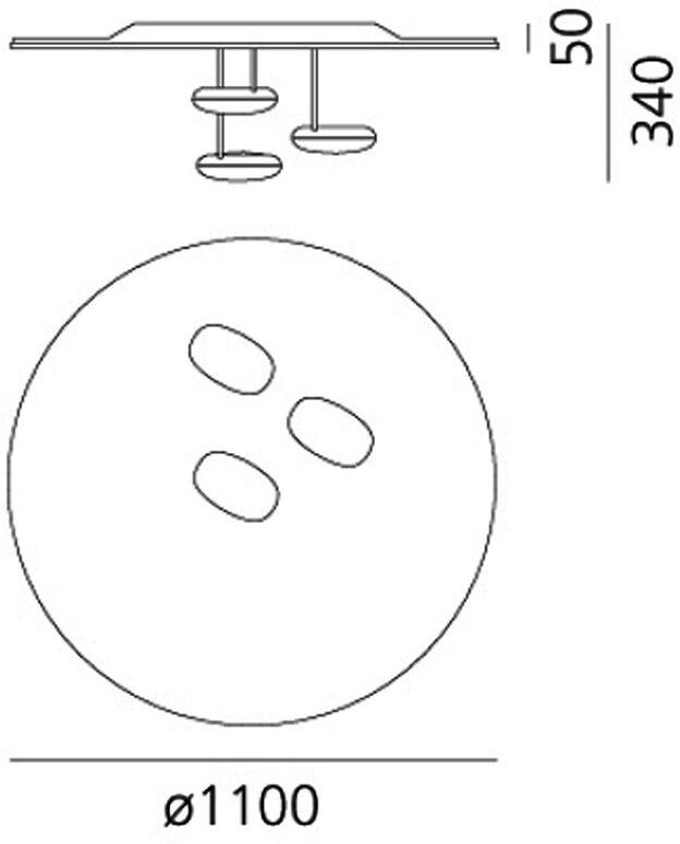 Artemide Droplet Deckenleuchte (warmweiß (3000 K)) warmweiß (3000 K)