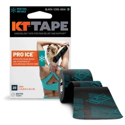 MCDAVID KT Pro Ice? Tape Vorgeschnitten (5x25 cm) 20 pcs 5 Meter Black/Blue - STK