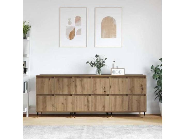 (ON SALE)Meuble Salon/Rangement Cuisine - Buffets 3 pcs - chêne artisanal - 180x35x70 cm EU889117