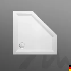 Mauersberger fünfeck Duschwanne „ceptor“ 1000 mm in Weiß