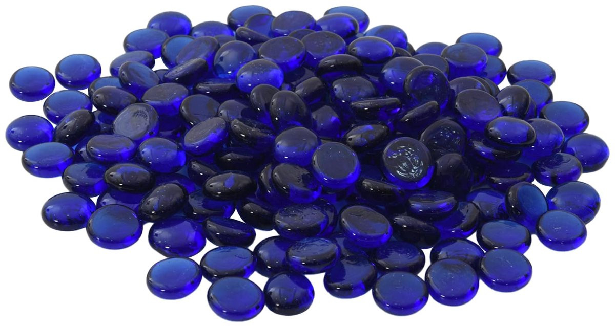 vidaXL Glasnugget 17-19 mm Kobaltblauw
