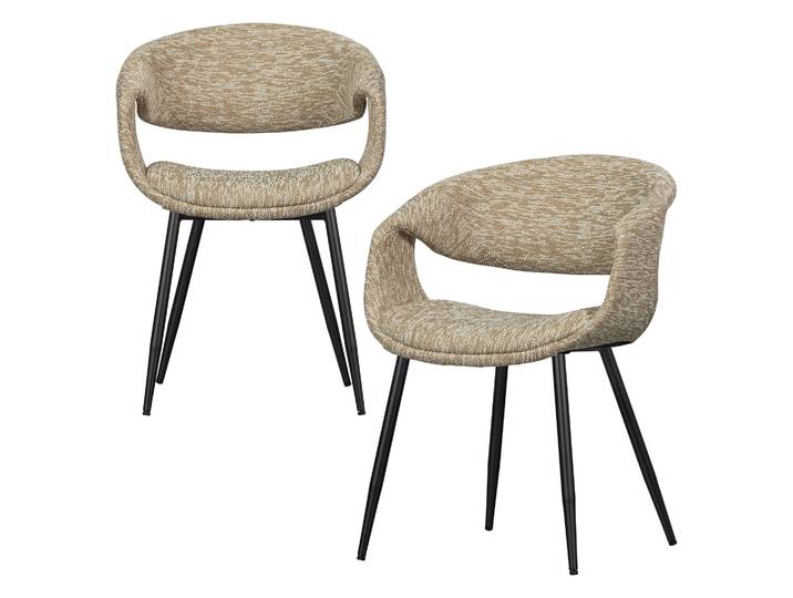 Tchibo - Woood Esszimmerstuhl »Yossi« mit Metallfuß - 57x57x78cm - schwarz -