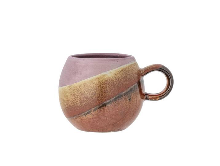 Tasse Elio - aus Steingut gefertigt - Lila - Luxusbetten24