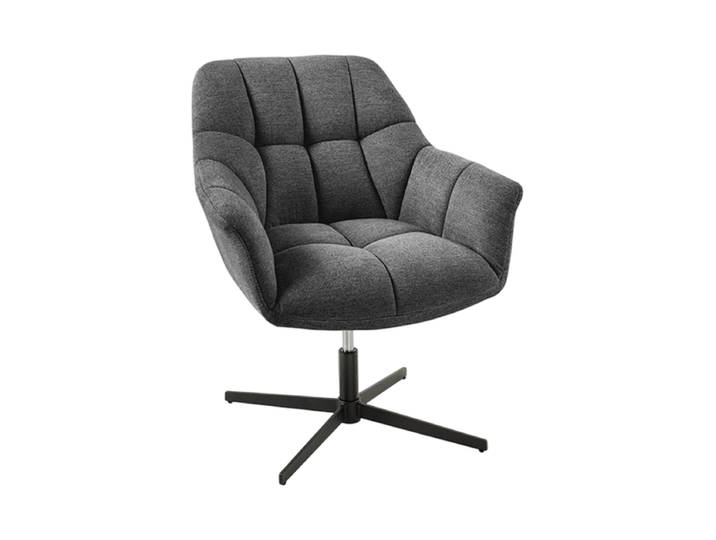 Drehbarer Designsessel „Papillon“ Strukturstoff Anthrazit Invicta Interiors