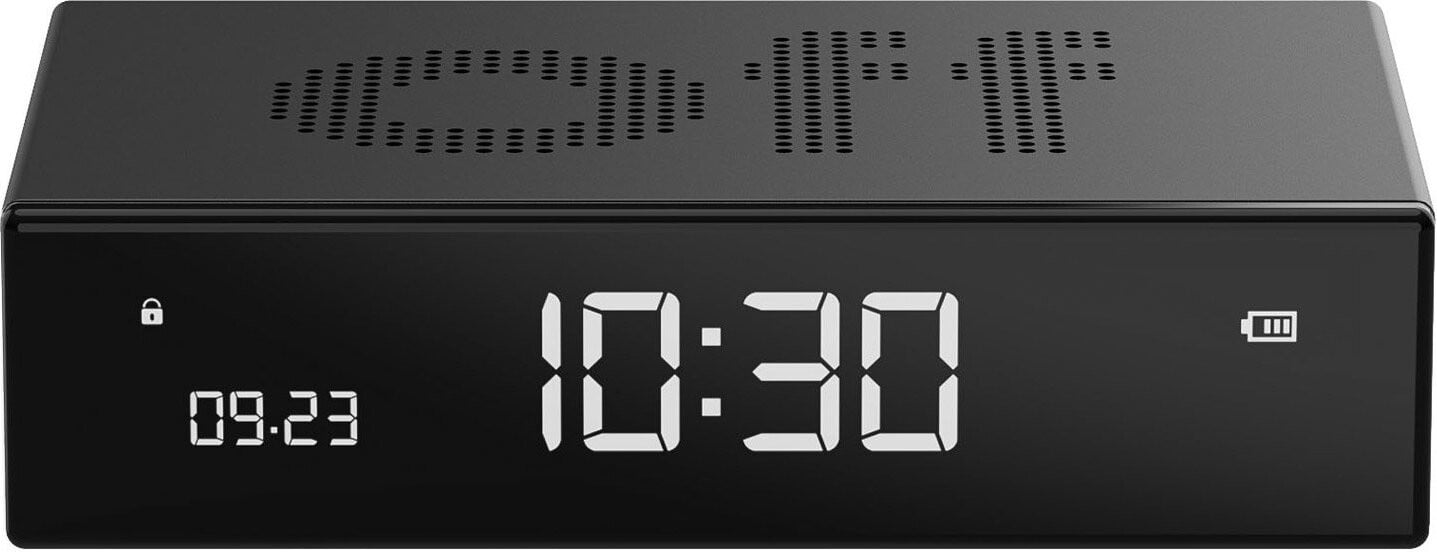 Lexon Flip Premium digitale wekker met LCD-display, zwart