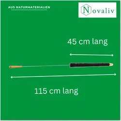 Novaliv 3X Heizkörperbürste Rippenheizkörper Heizungsbürste Heizkörper Reinigungsbürste 115x45x3,5cm, Reinigungsutensil, Schwarz