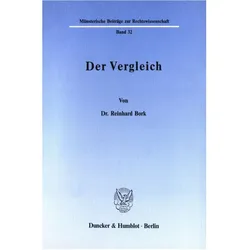 Der Vergleich, Fachbücher von Reinhard Bork