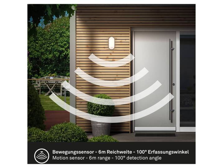 Wandlampe Telefunken schwarz Kunststoff 1300 lm B 22 cm - LED - Lichtfarbe: Warmweiss - LED Energiesparlampen