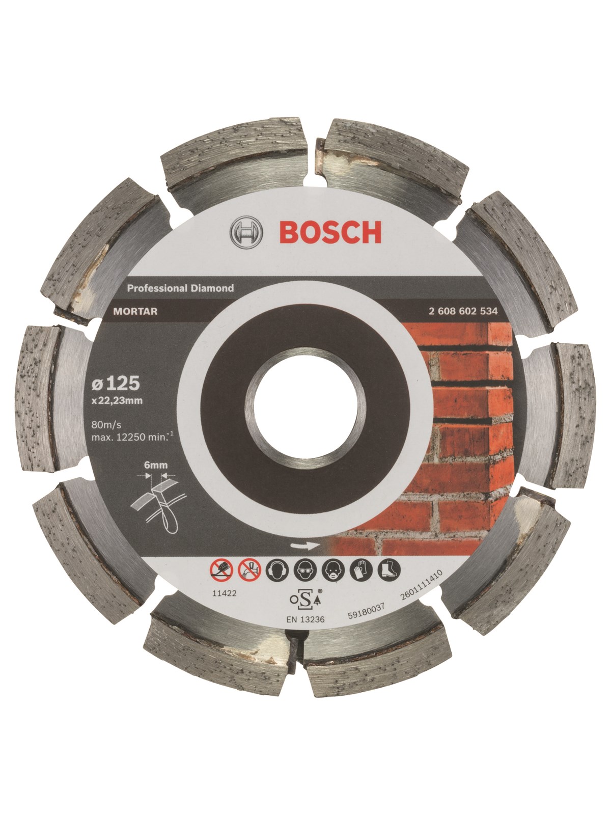 Bosch DIAMANTSKIVE 125X6MM TIL FUGEFRÆSNING