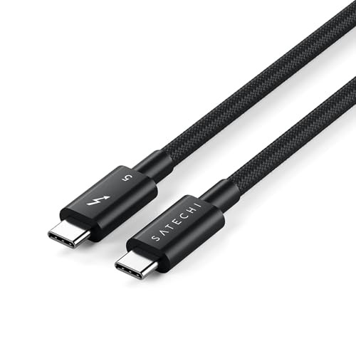 Satechi Thunderbolt 5 Pro Kabel - 80Gbps Dataoverdracht en 6K/8K Beeldscherm Ondersteuning - Zwart