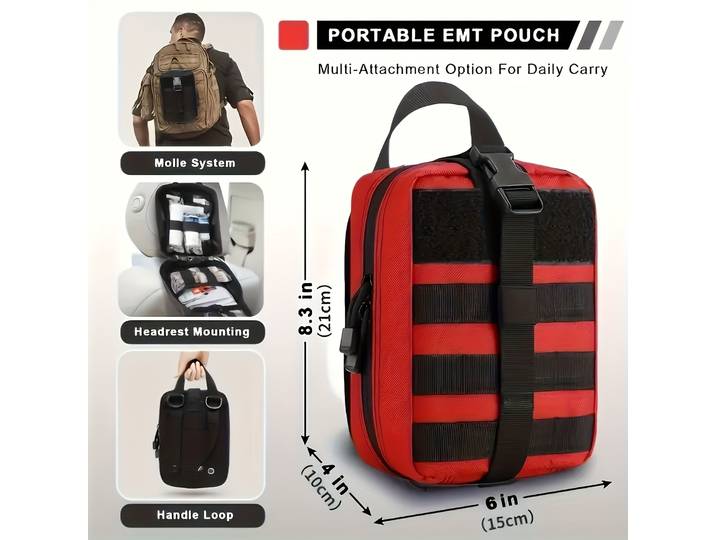 Trousse de premiers secours Portable de grande taille, 1 pièce, sac d'urgence de voyage en plein air pour la maison, le Camping, la randonnée, trousse de premiers soins multifonctionnelle pour voiture