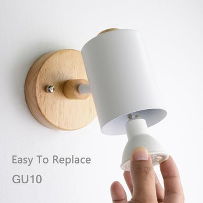 Evergreen Home Goods Wooden Wall Lamp, For Bedroom, Living Room, And Home Aisle Decor white zip Switch
