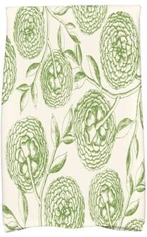 E by Design 18 x 30-inch Antique Flowers Floral Print Hand Towel