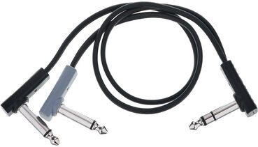 Rockboard Flat Patch Y Splitter Cab 30cm Schwarz