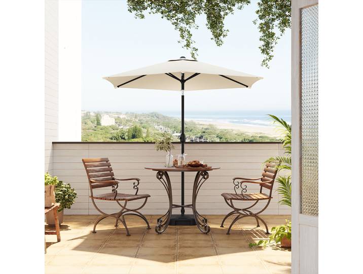 WOLTU Parasol hexagonal résistant aux UV, pour extérieur, plage, balcon, imperméable 45 ° Protection solaire flexible pour jardin