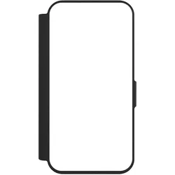 Nivocase Klapphülle für Apple iPhone 15 Pro Handyhülle aus Kunst Leder NIVOflip schwarz Farbe einfarbig (Apple iPhone 15 Pro), Smartphone Hülle, Schwarz