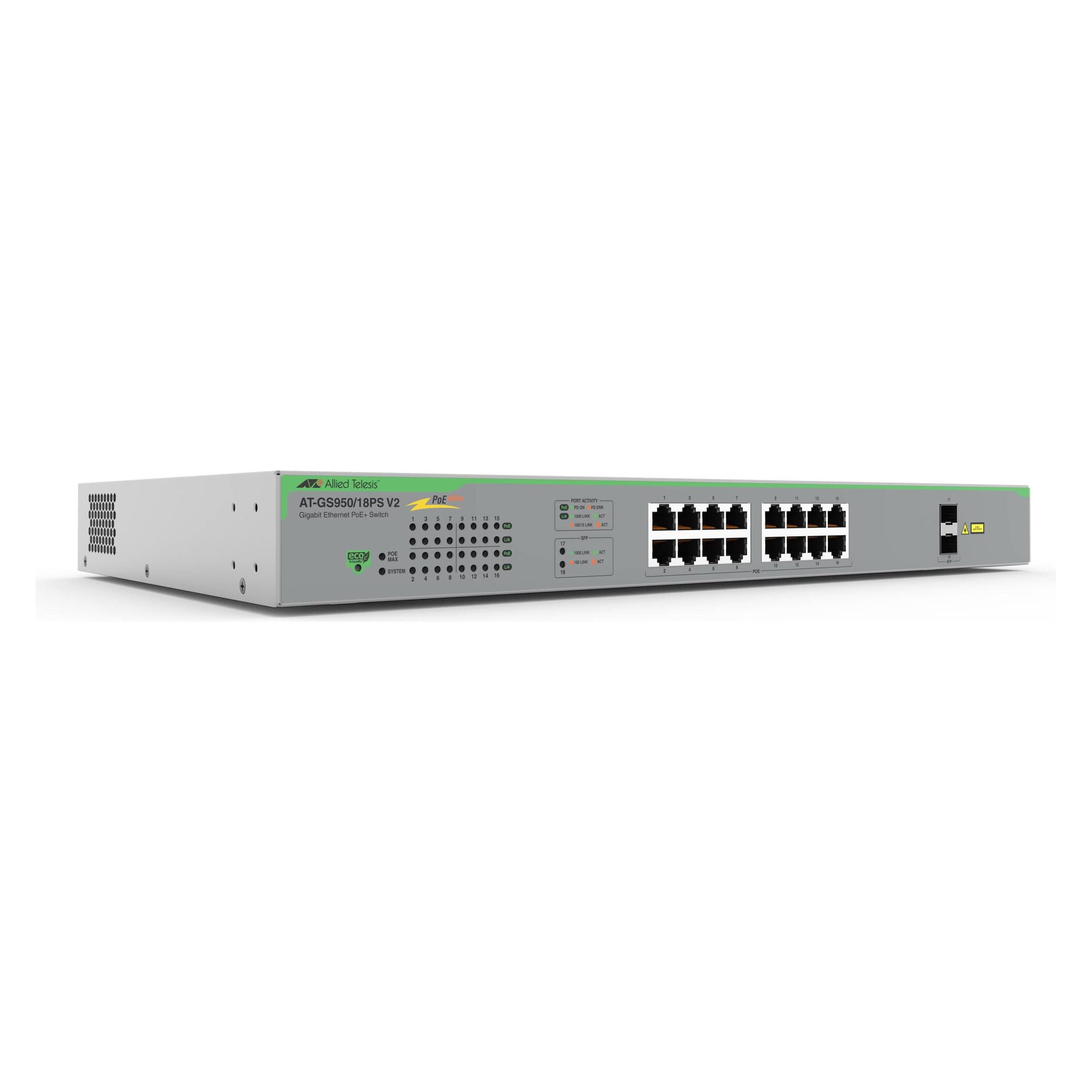 Allied Telesis AT-GS950/18PS-V2-50 STACKSWITCH (16 Ports) (AT-GS950/18PS-V2-50)